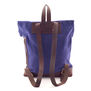 Natthakur blue canvas and leather backpack