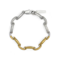 Gold and silver link bracelet by SWEETLIMEJUICE