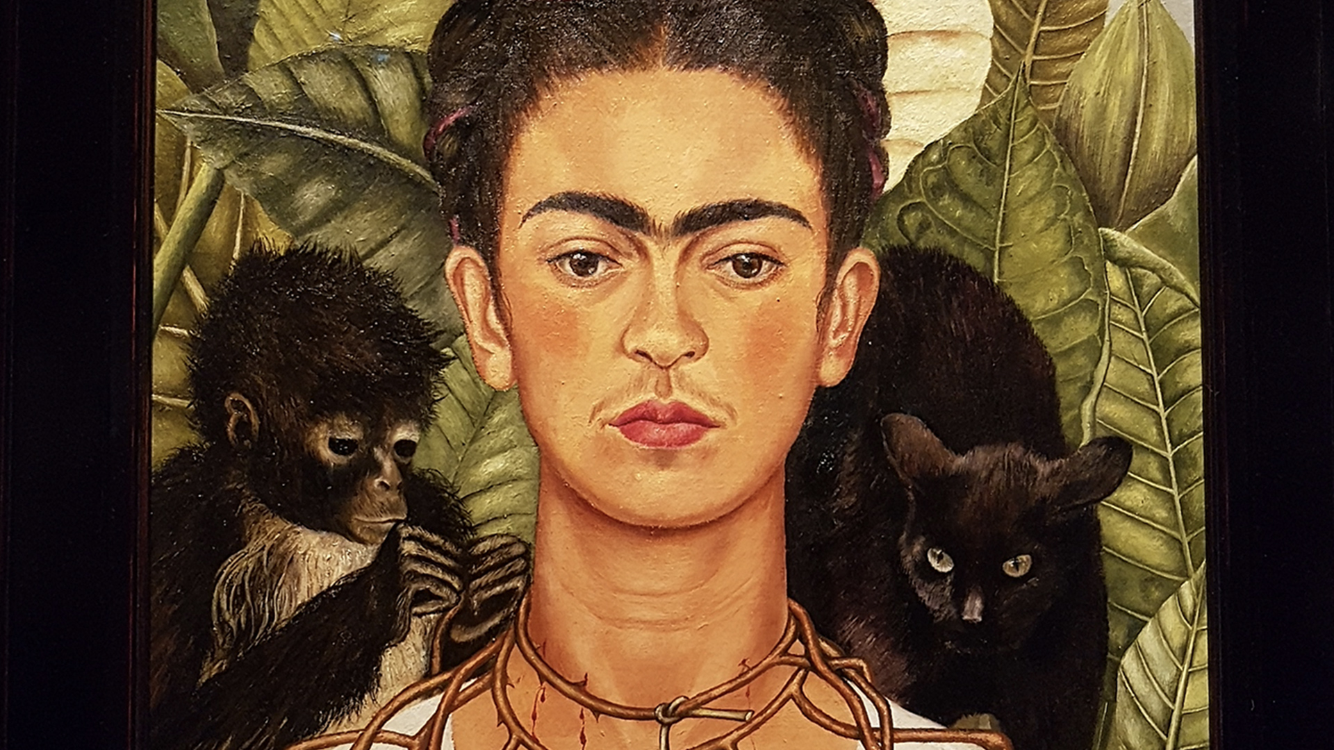 Frida Kahlo self portrait painting
