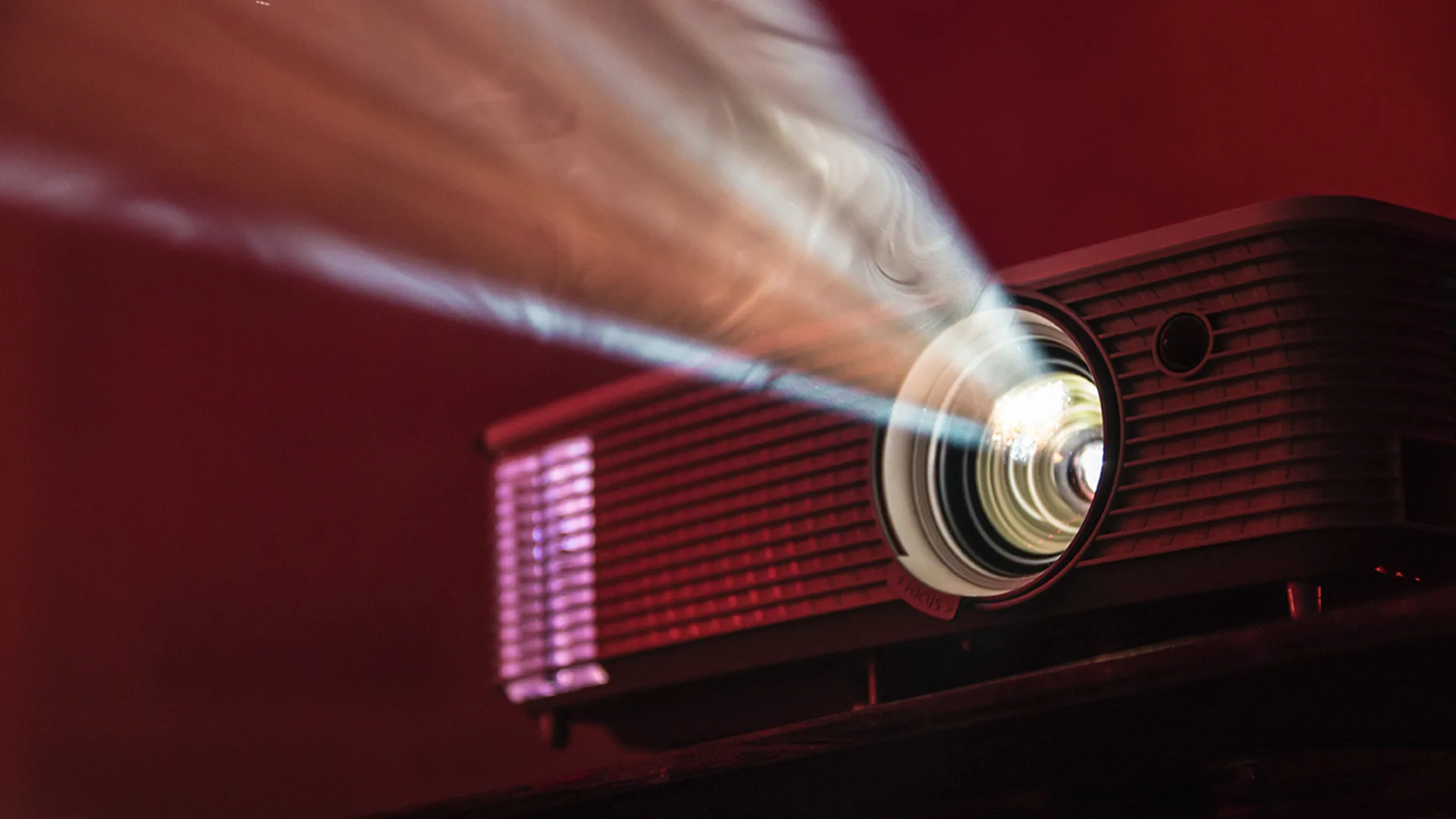 Projector showing a movie