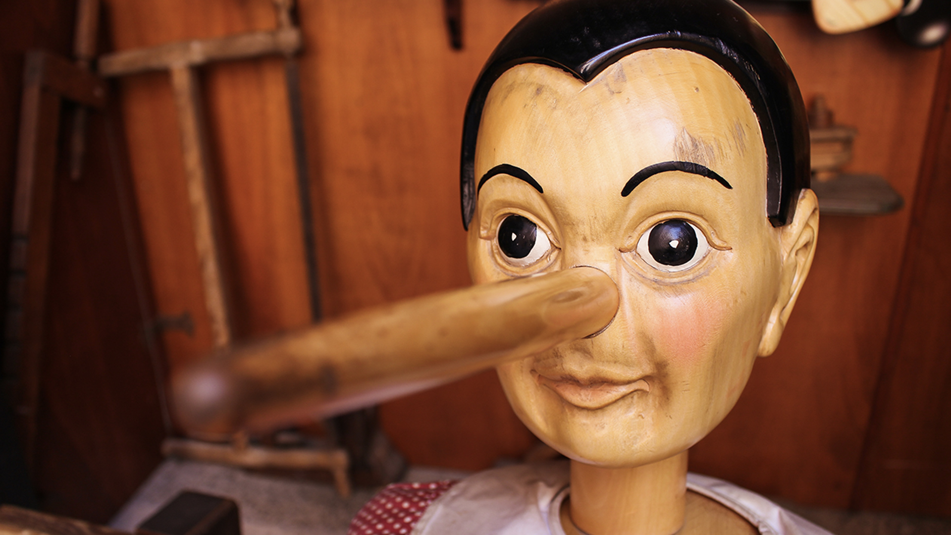 Pinocchio with an extended nose