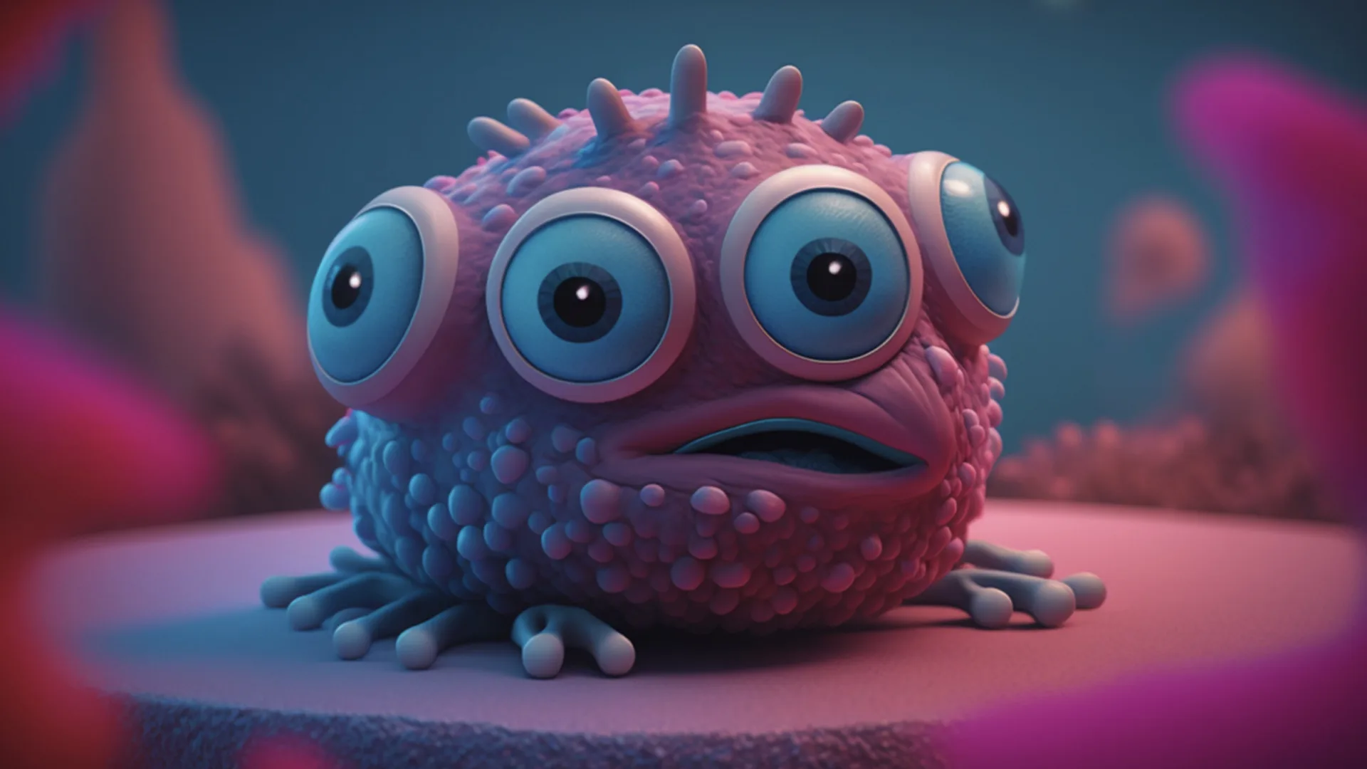 AI image of a four eyed Pok&eacute;mon