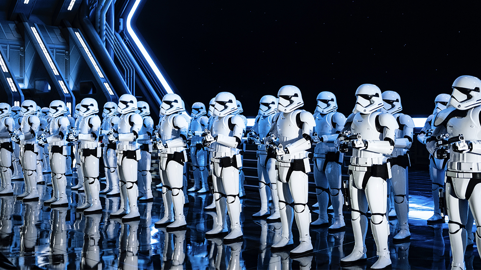 Star Wars Stormtroopers lined up