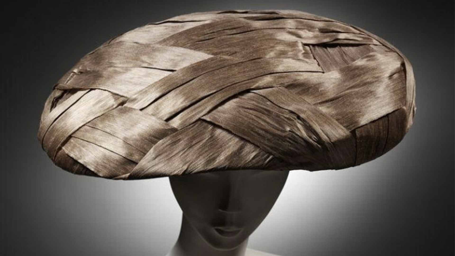 Hat made from brown leaves