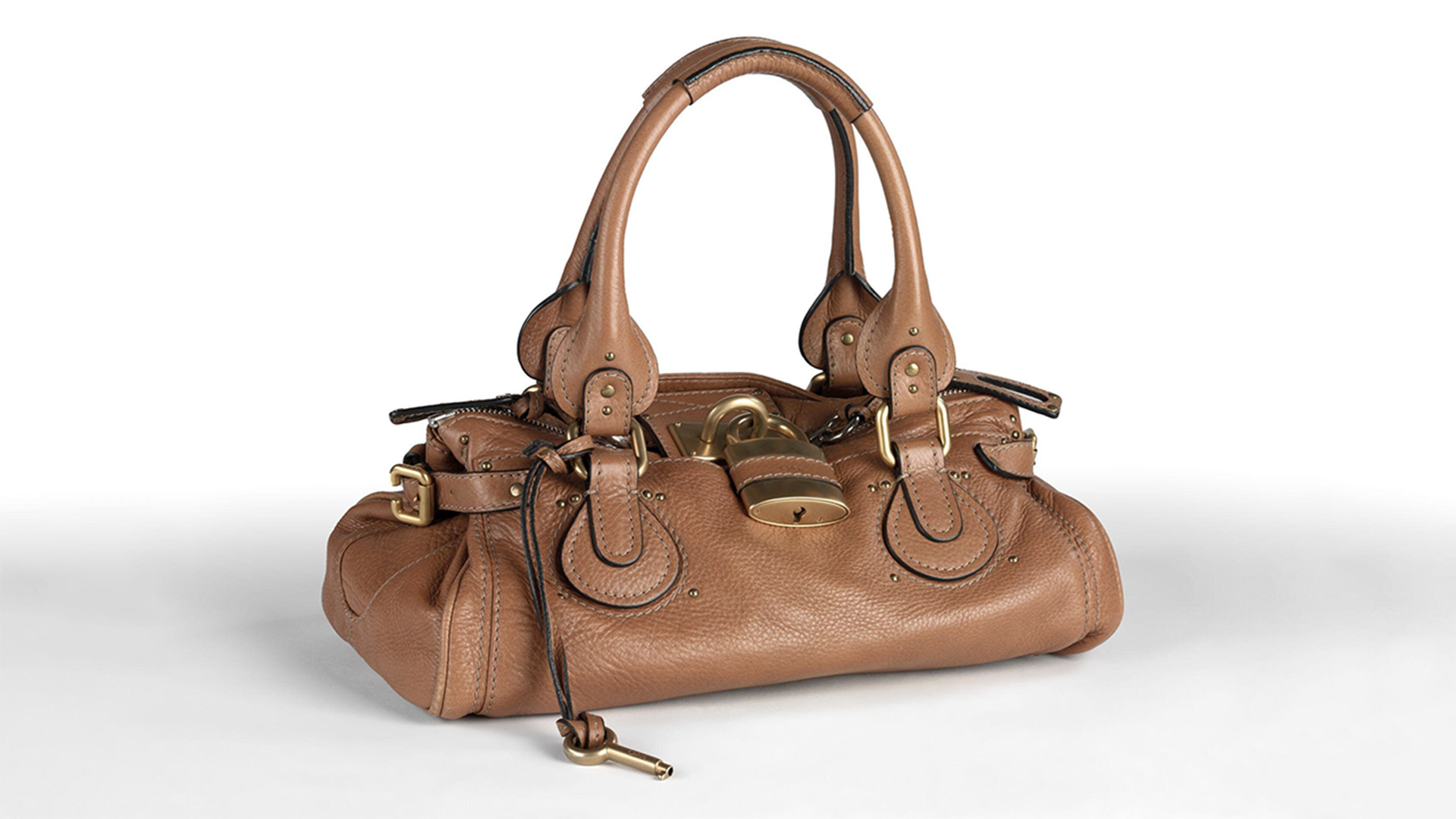 Tan leather handbag