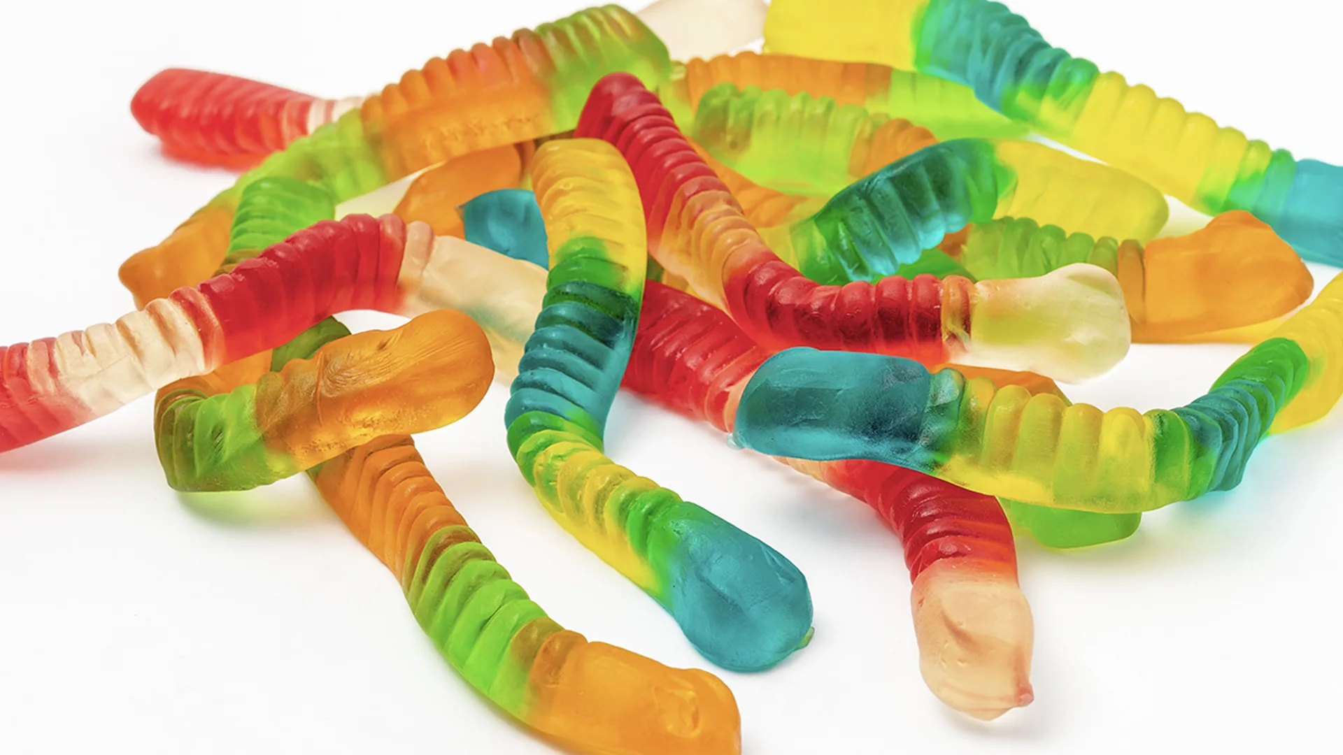 Pile of gummy worms