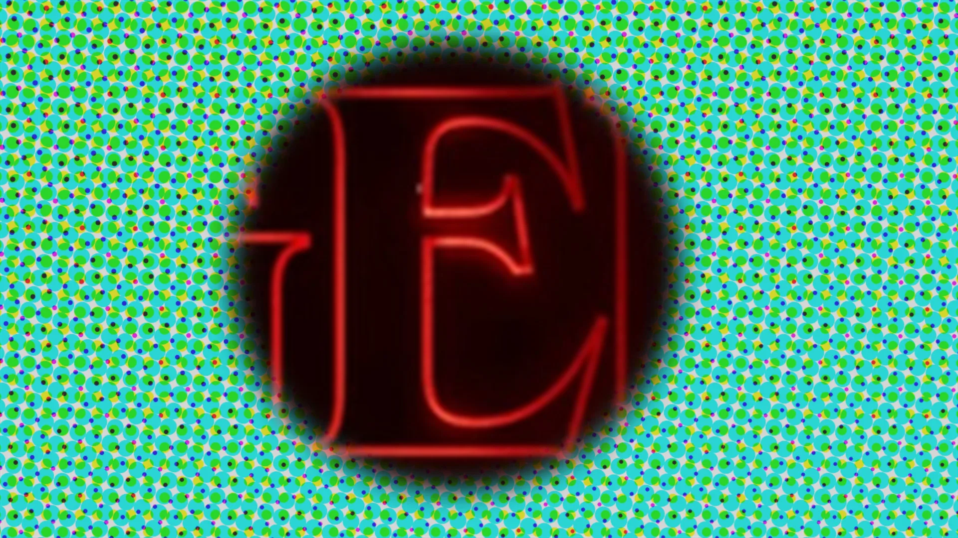 Another spookier red neon 'E'