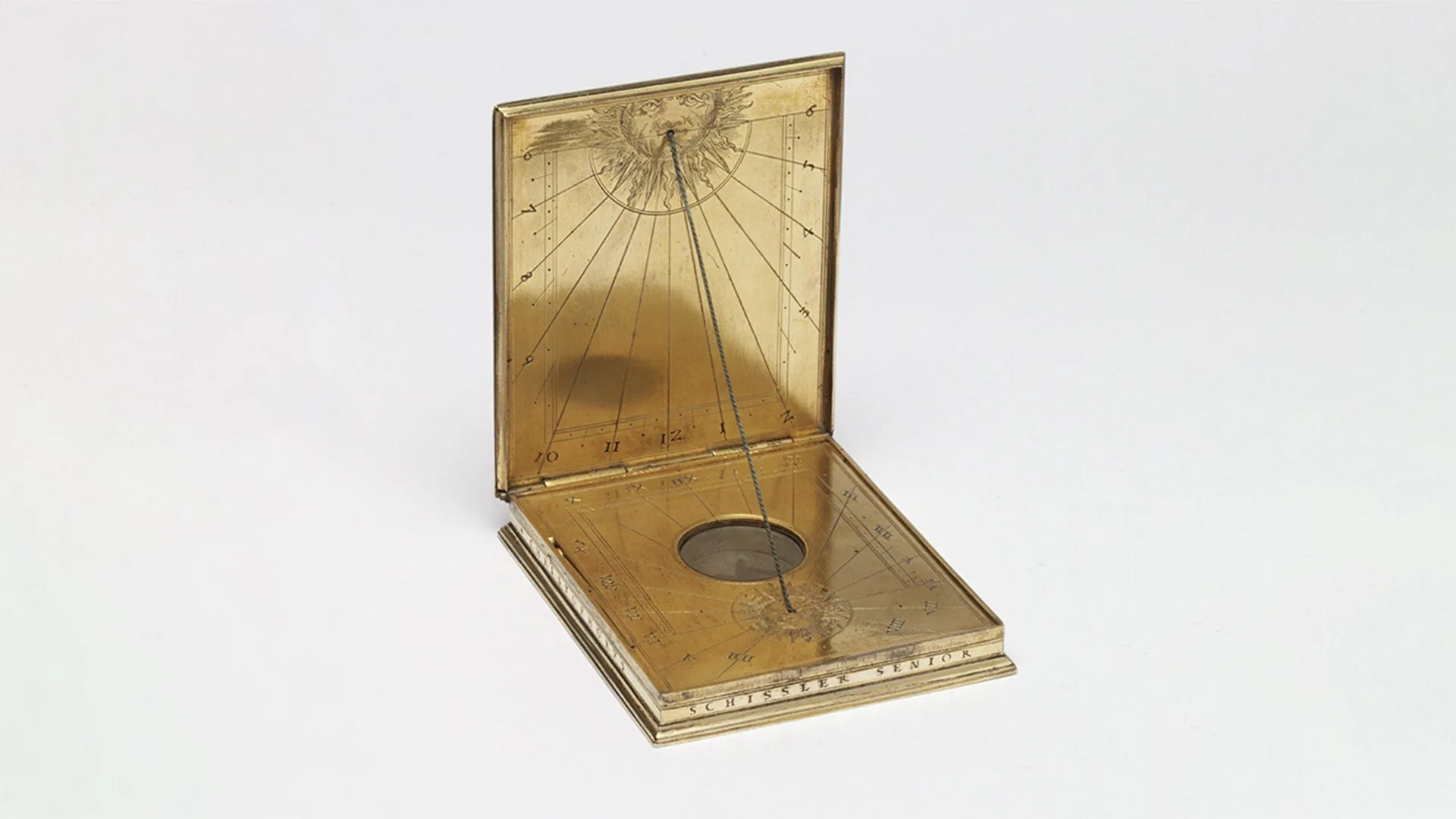 Brass portable sundial