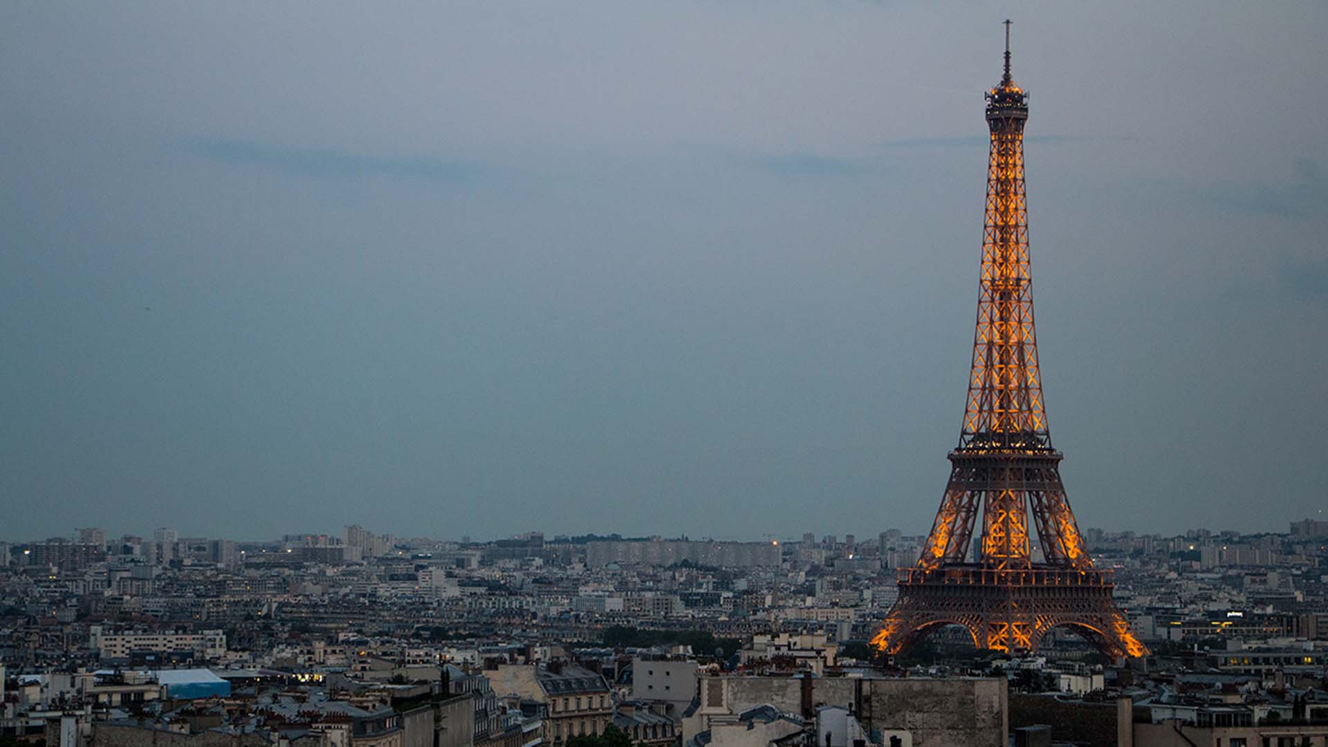 Cityscape of Paris with Eiffel tower