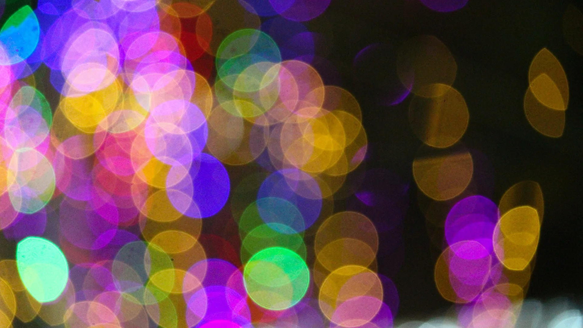 Circles of colourful lights