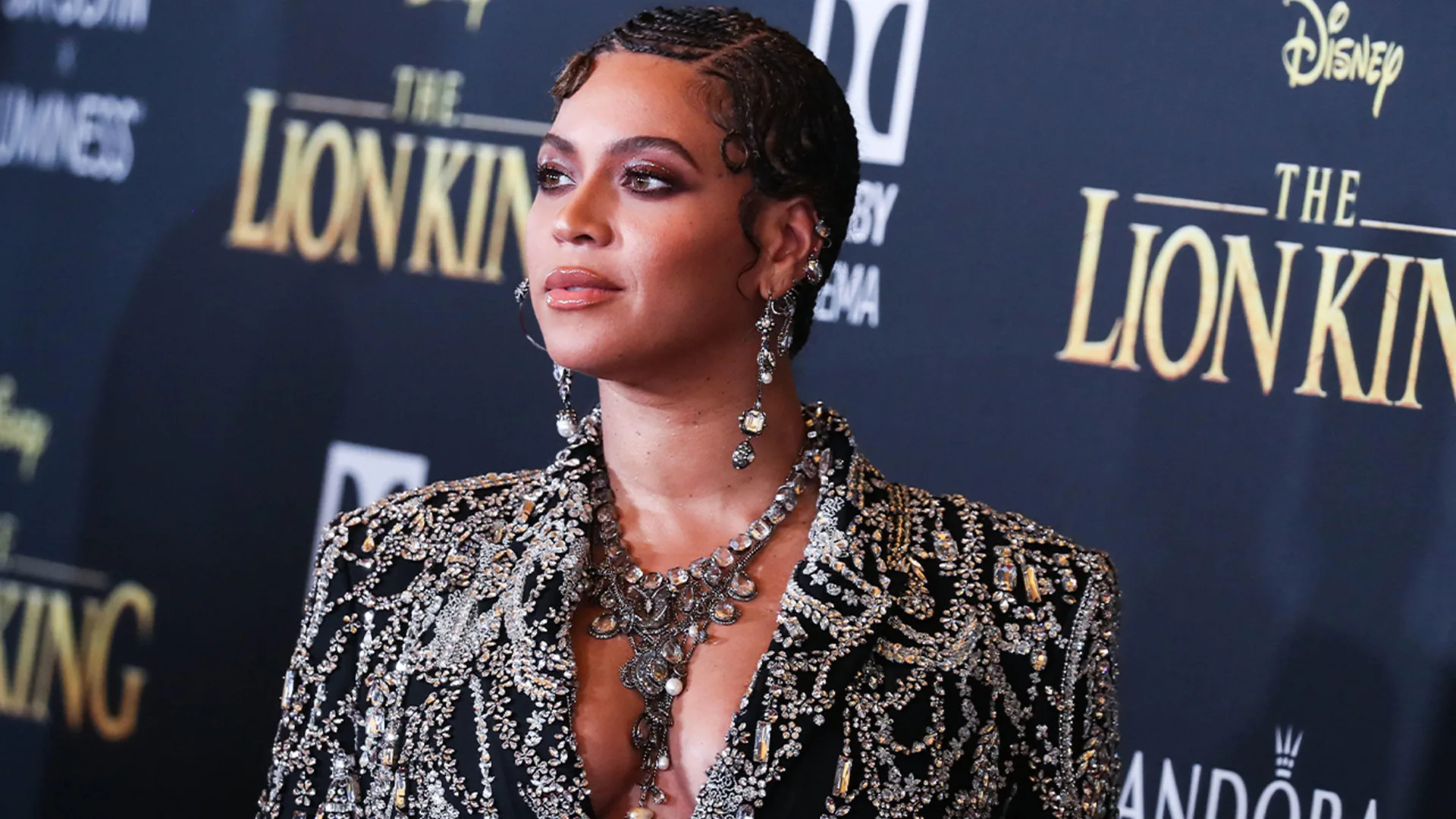 Beyonce at the premiere of the Lion King