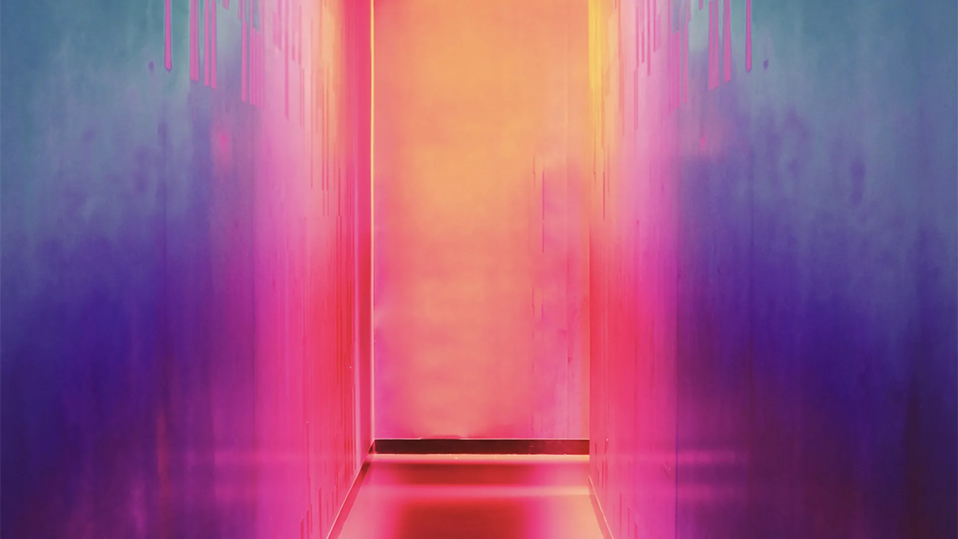 A brightly coloured hallway