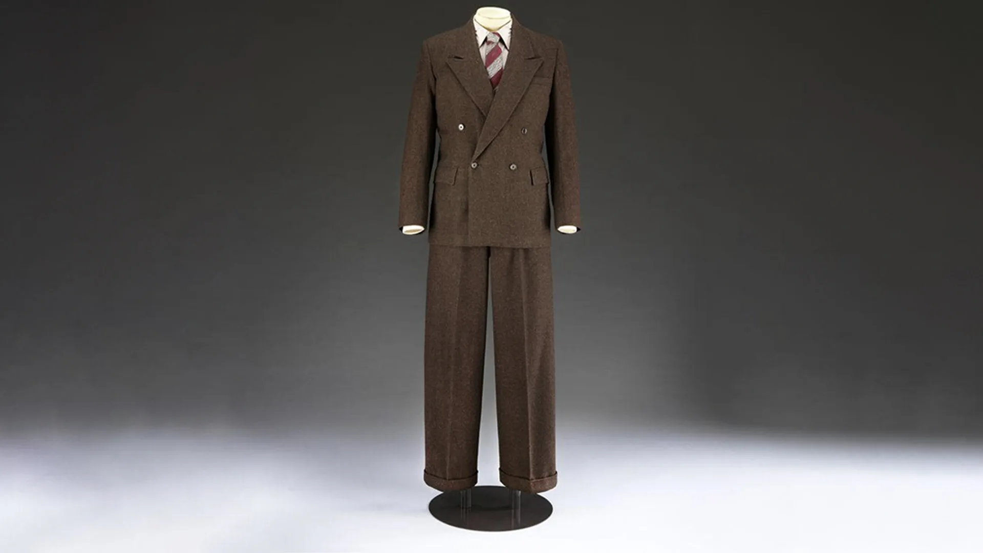 A brown wool suit