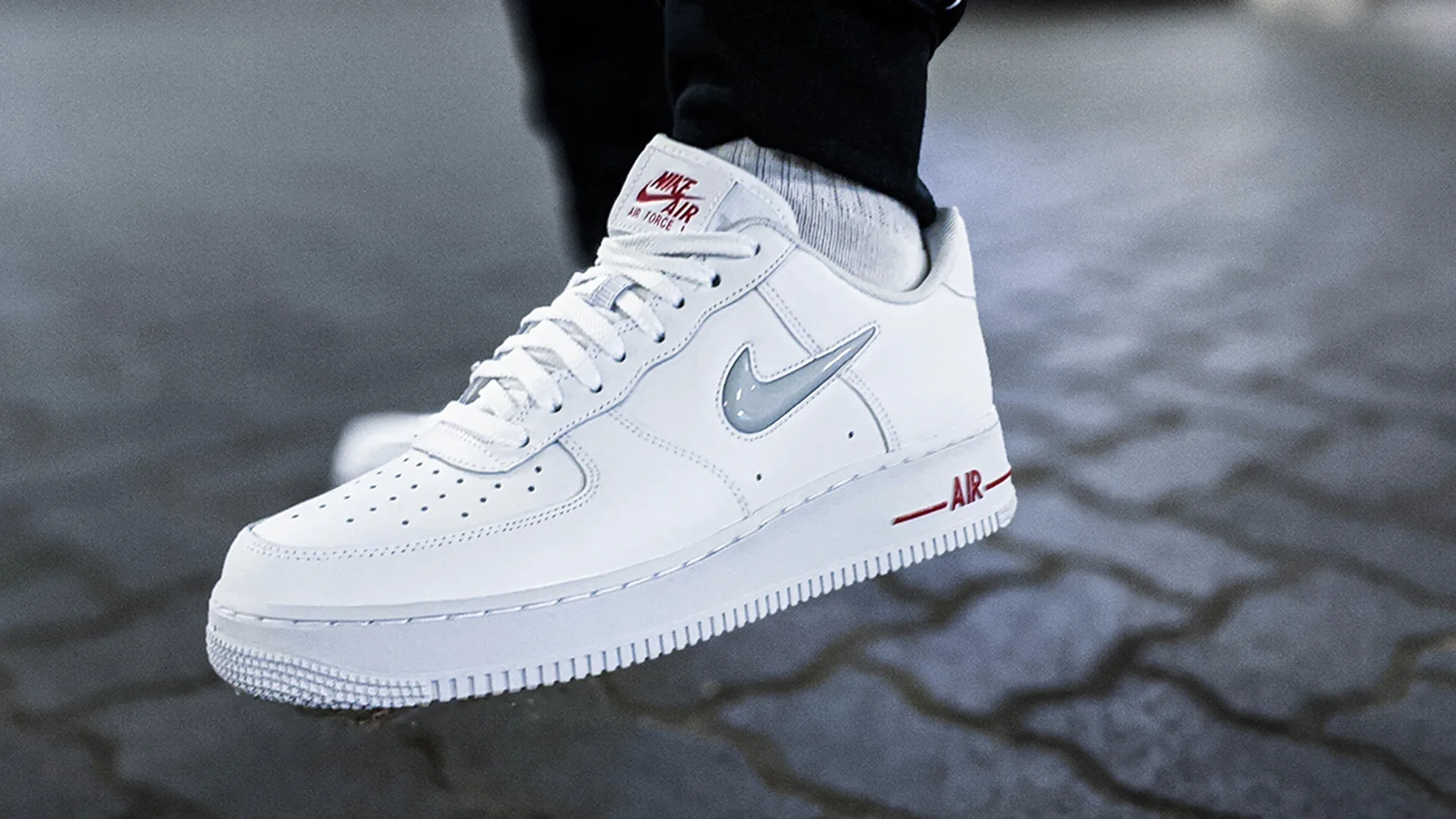 Nike Air Force 1's in white