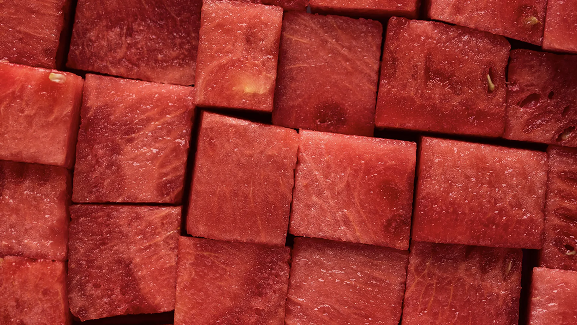 Diced watermelon