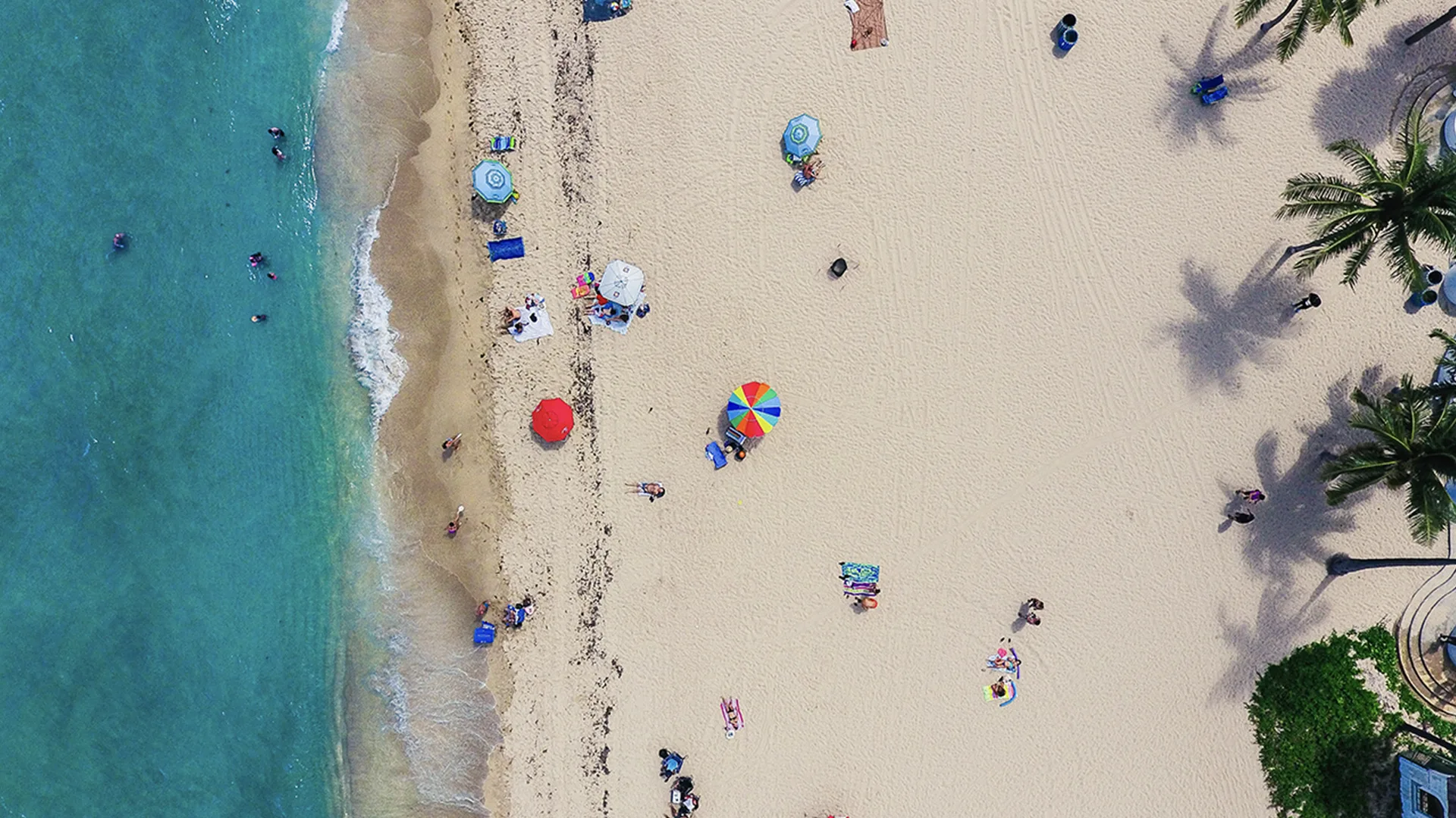 Beach from aerial view