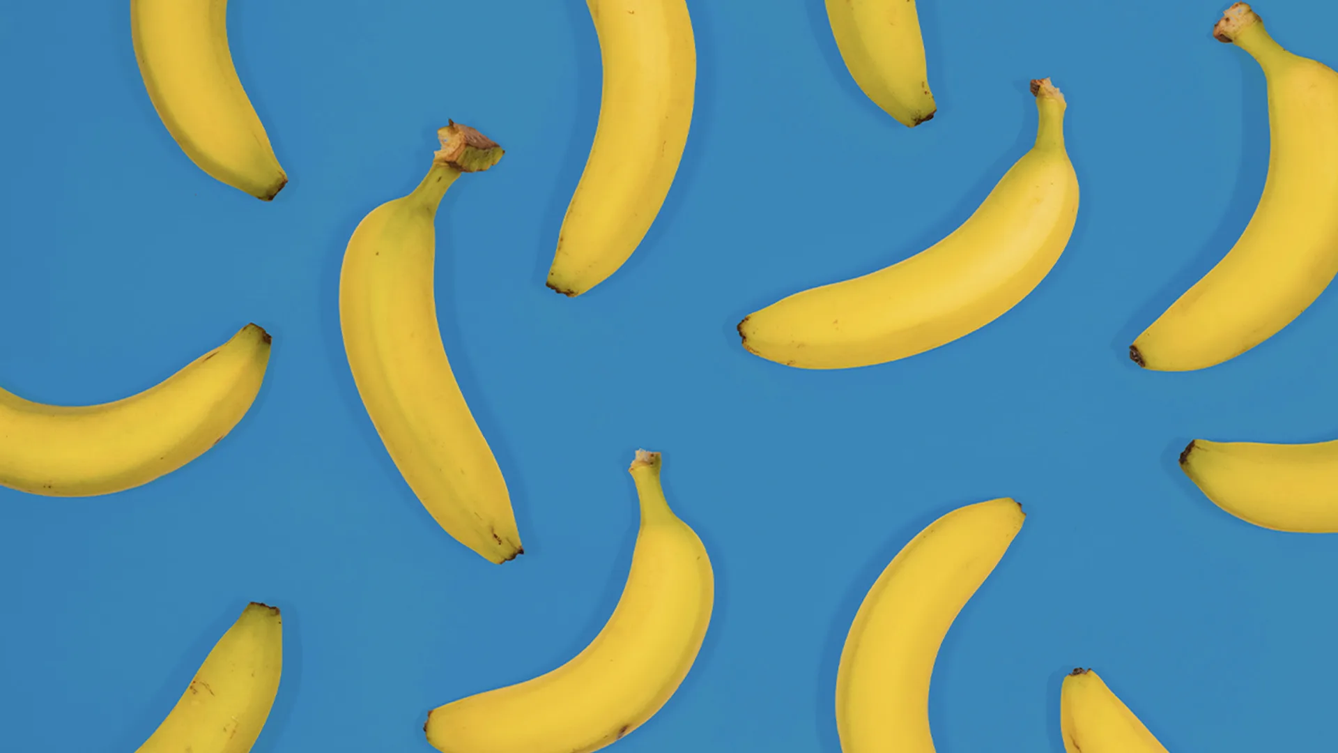 Banana design on blue background