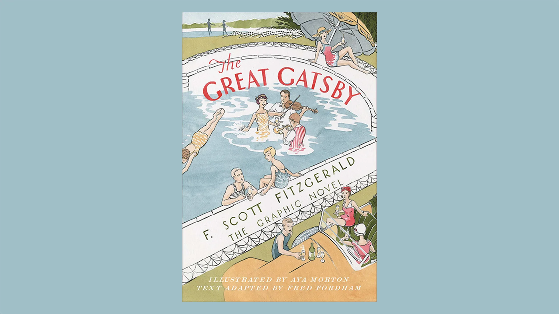 The graphic novel book cover of The Great Gatsby