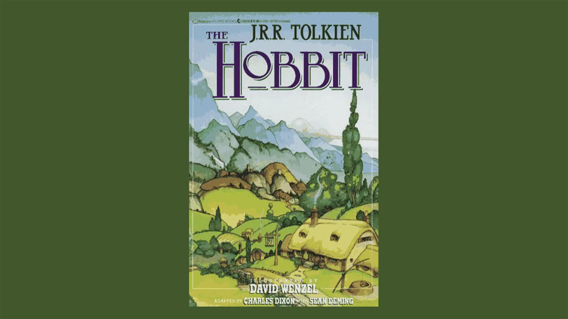 The graphic novel book cover of The Hobbit