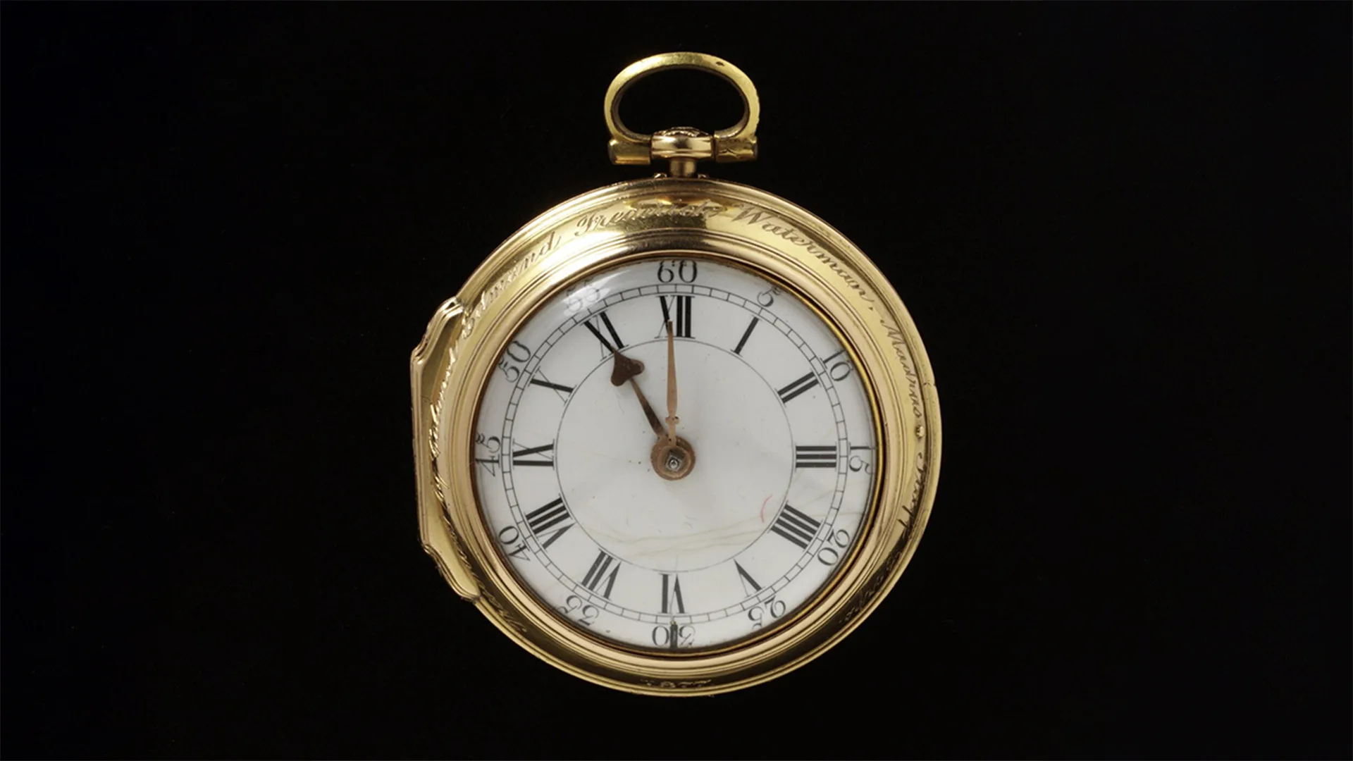 A gold pocket watch