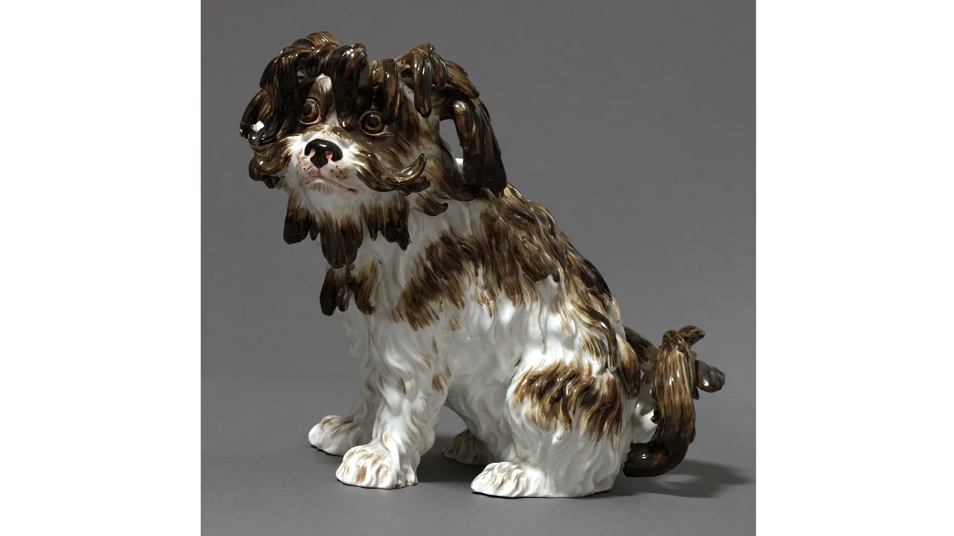 Porcelain model of a Bolognese dog