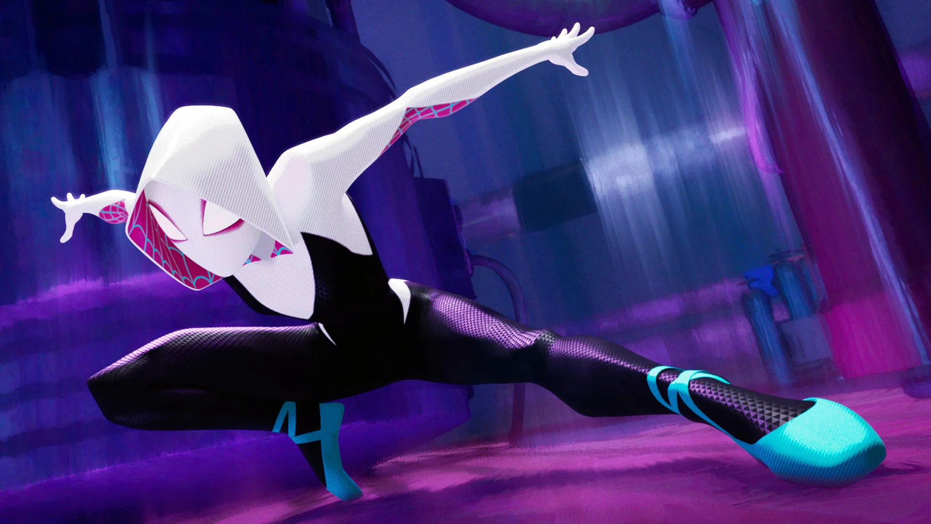A still of Spider-Gwen from Marvel's Spiderverse
