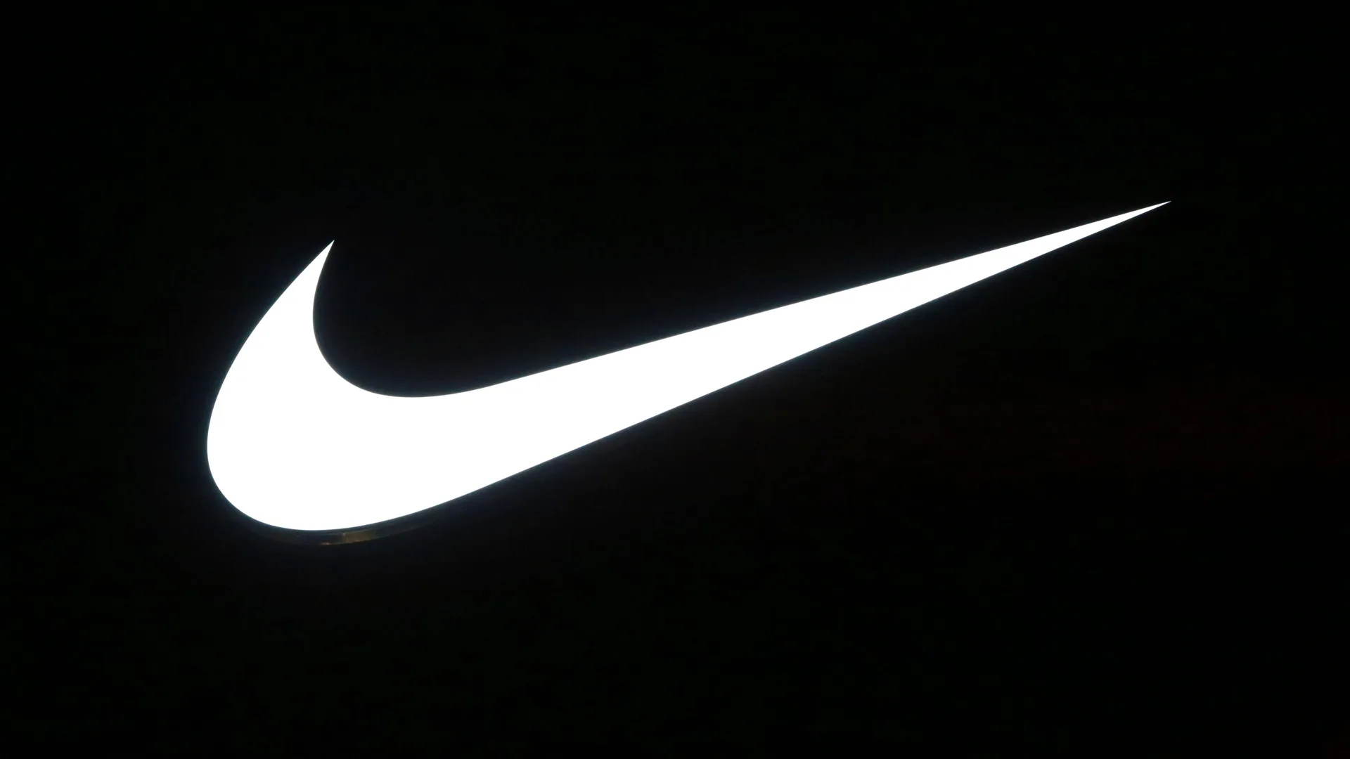 The Nike tick logo in black and white