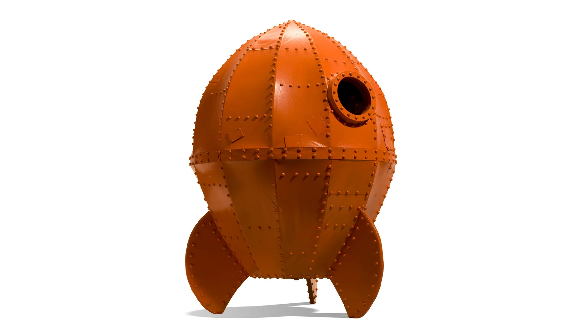 An image of an orange rocket from Wallace and Gromit "A Grand Day Out" against a white background