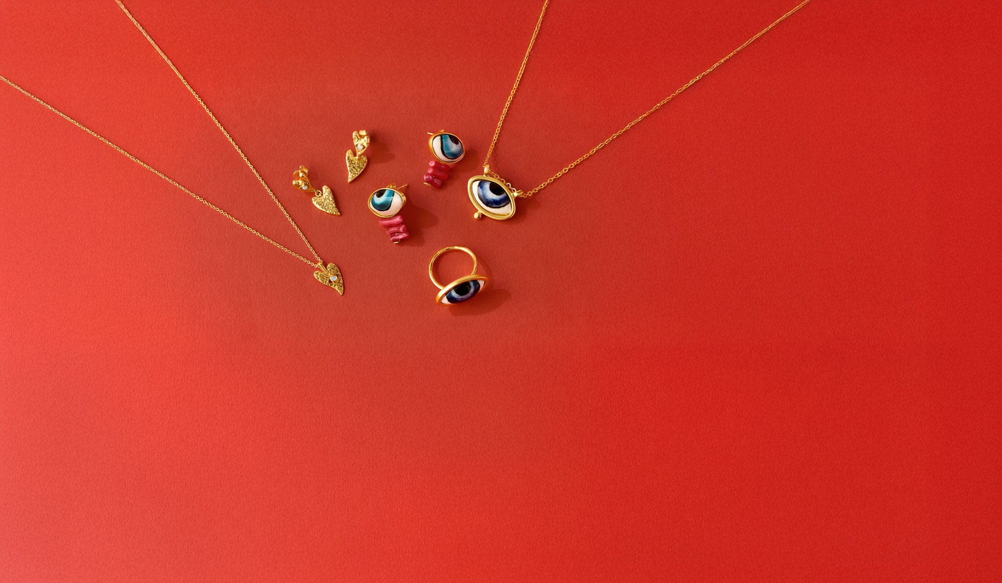 Surrealist 'evil eye' jewellery designs by Ottoman Hands