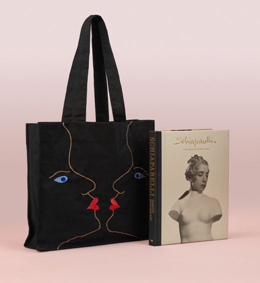 Schiaparelli exhibition book and tote bag
