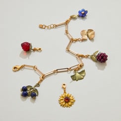 Michael Michaud jewellery Chain bracelet with detachable charms to mix and match.