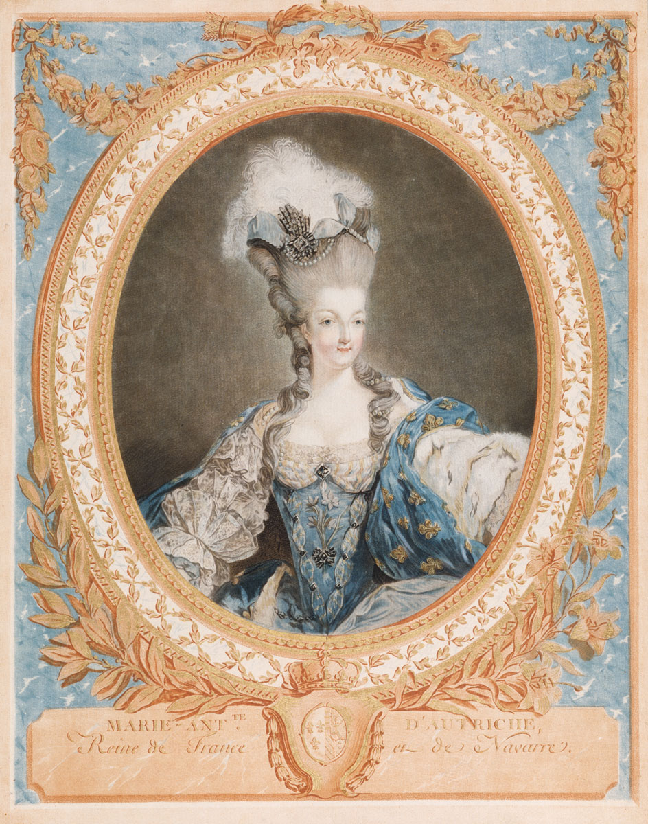 Decorated portrait of Marie Antoinette
