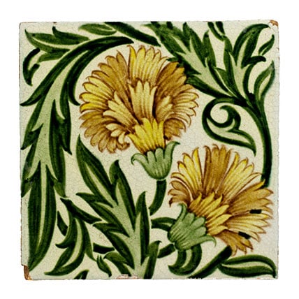 Yellow carnations tile