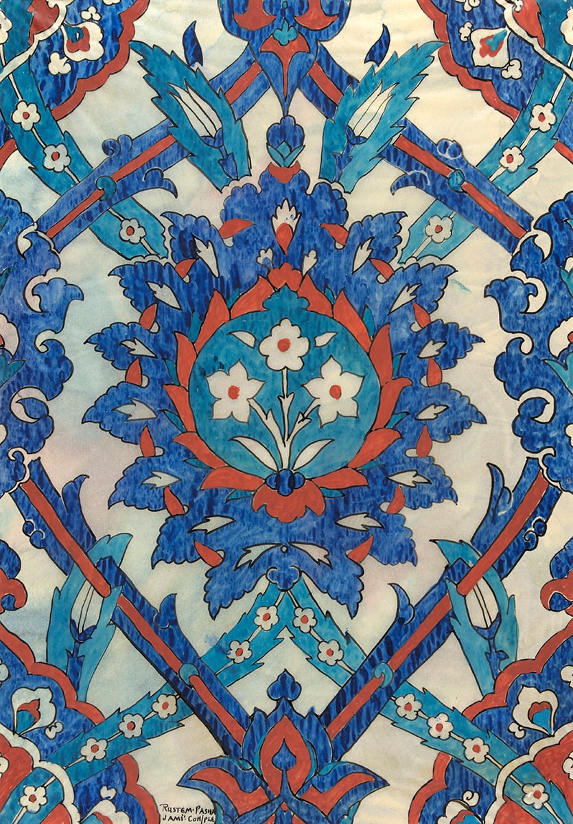Tile decoration in the mosque of Rustem Pasha, Constantinople