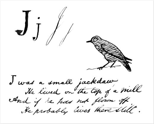 J was a small Jackdaw