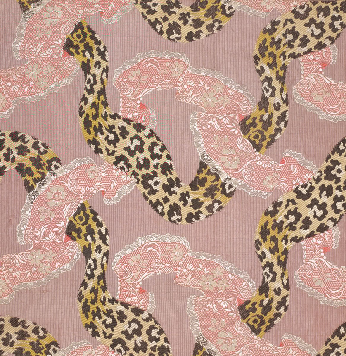 Brocaded silk dress panel