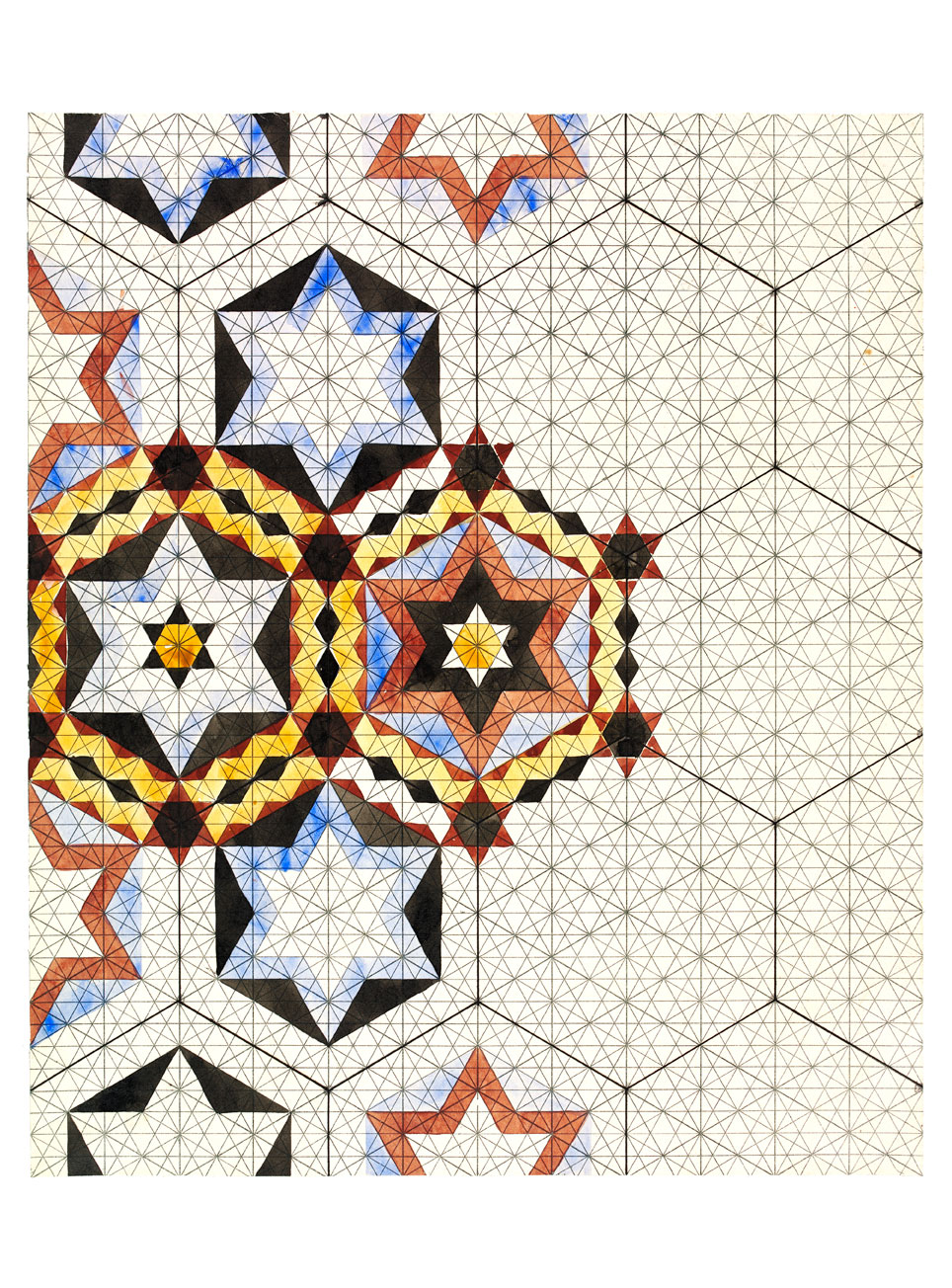Design for tiles with stars in hexagons