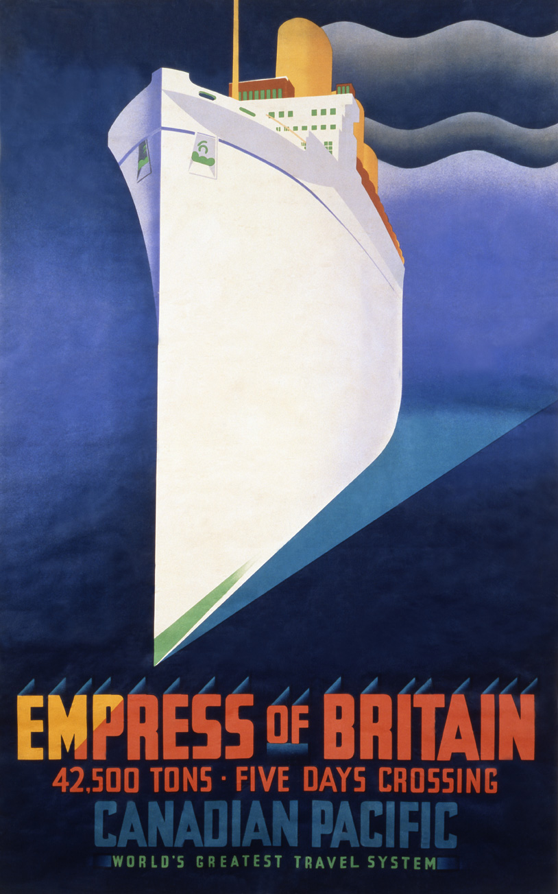 Empress of Britain, travel poster