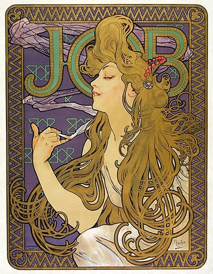 Advertisement for JOB cigarette papers