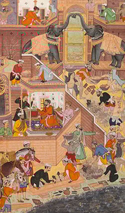 Workmen building the city of Fathpur