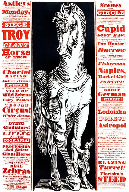 Advertisement for an equine spectacle at Astley's Circus
