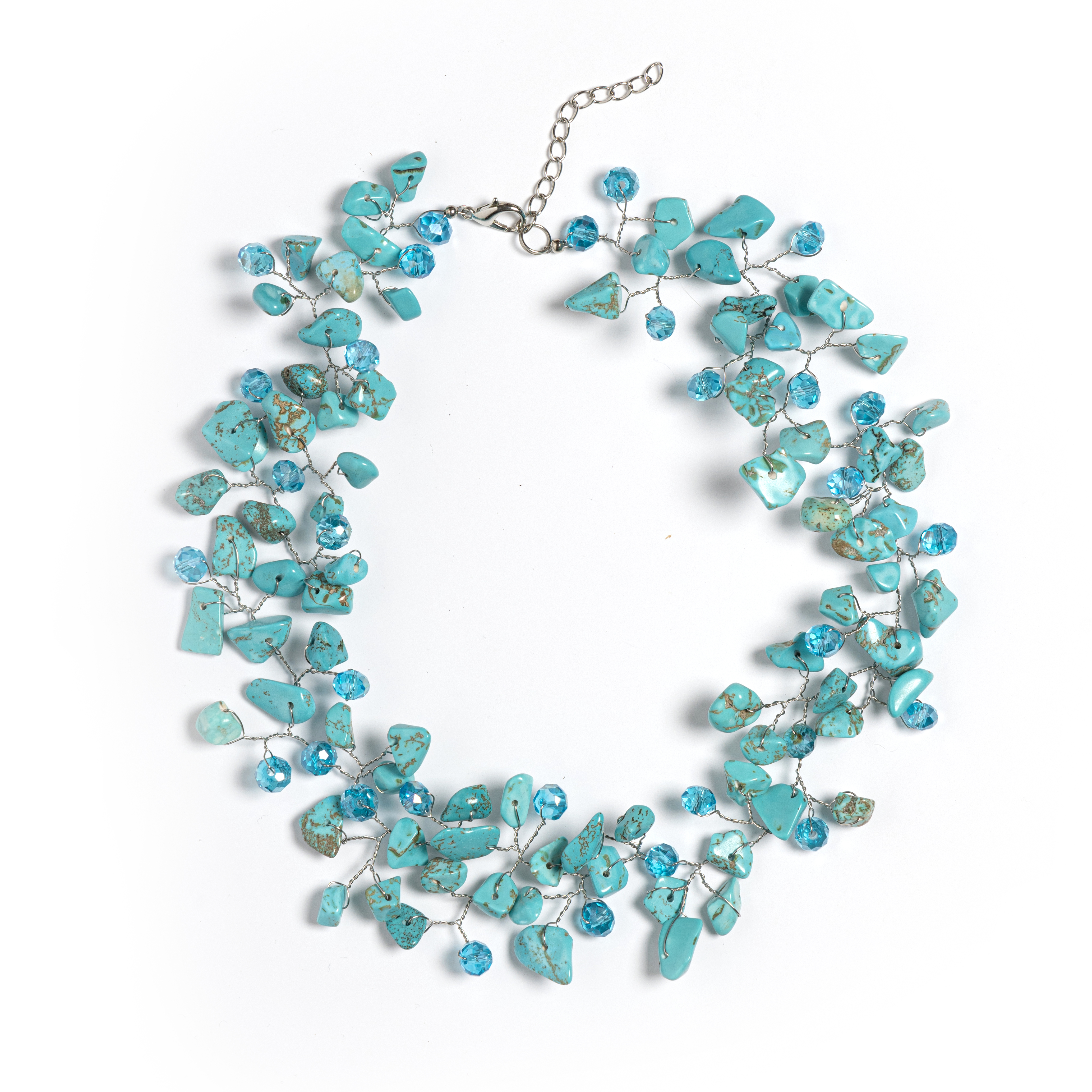 Turquoise wire necklace