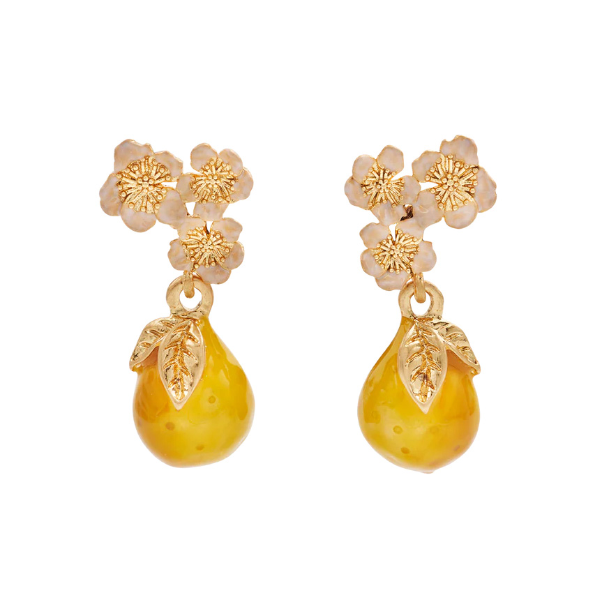 Pear drop earrings by Fable England