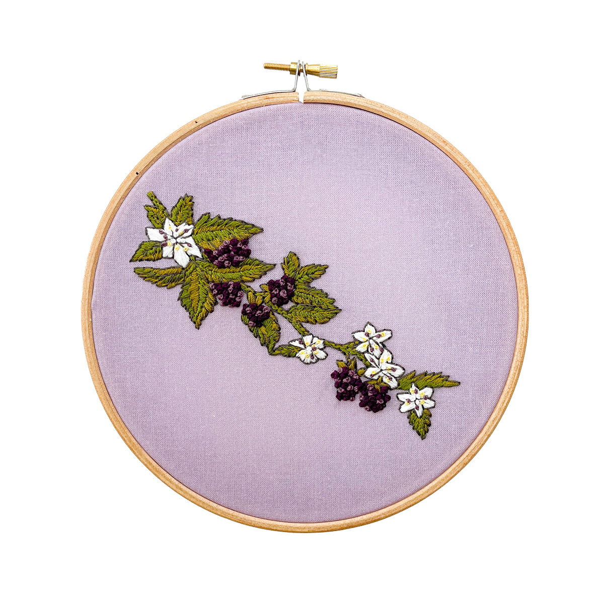 Blackberries embroidery kit