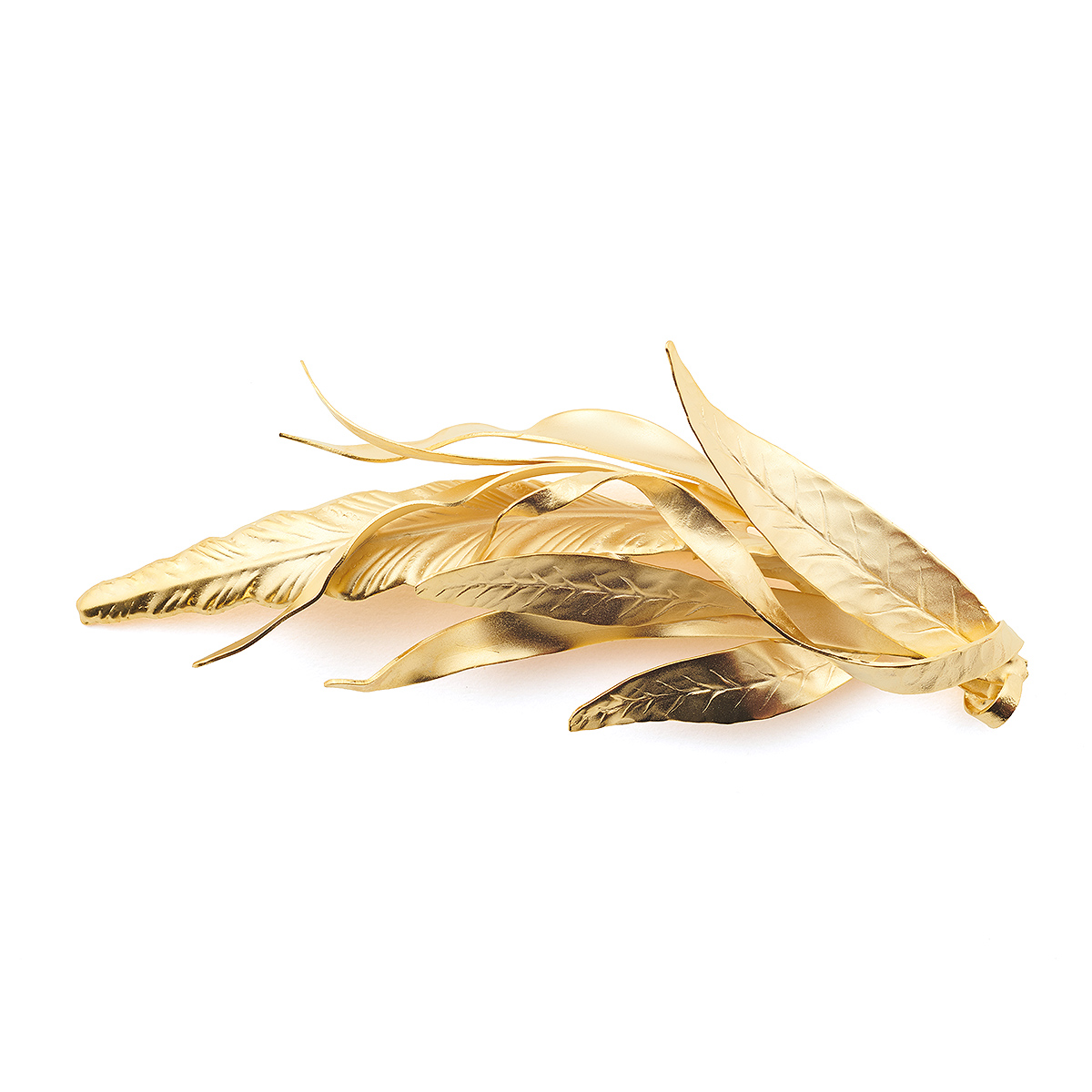 Gold leaves brooch by Fo.Be
