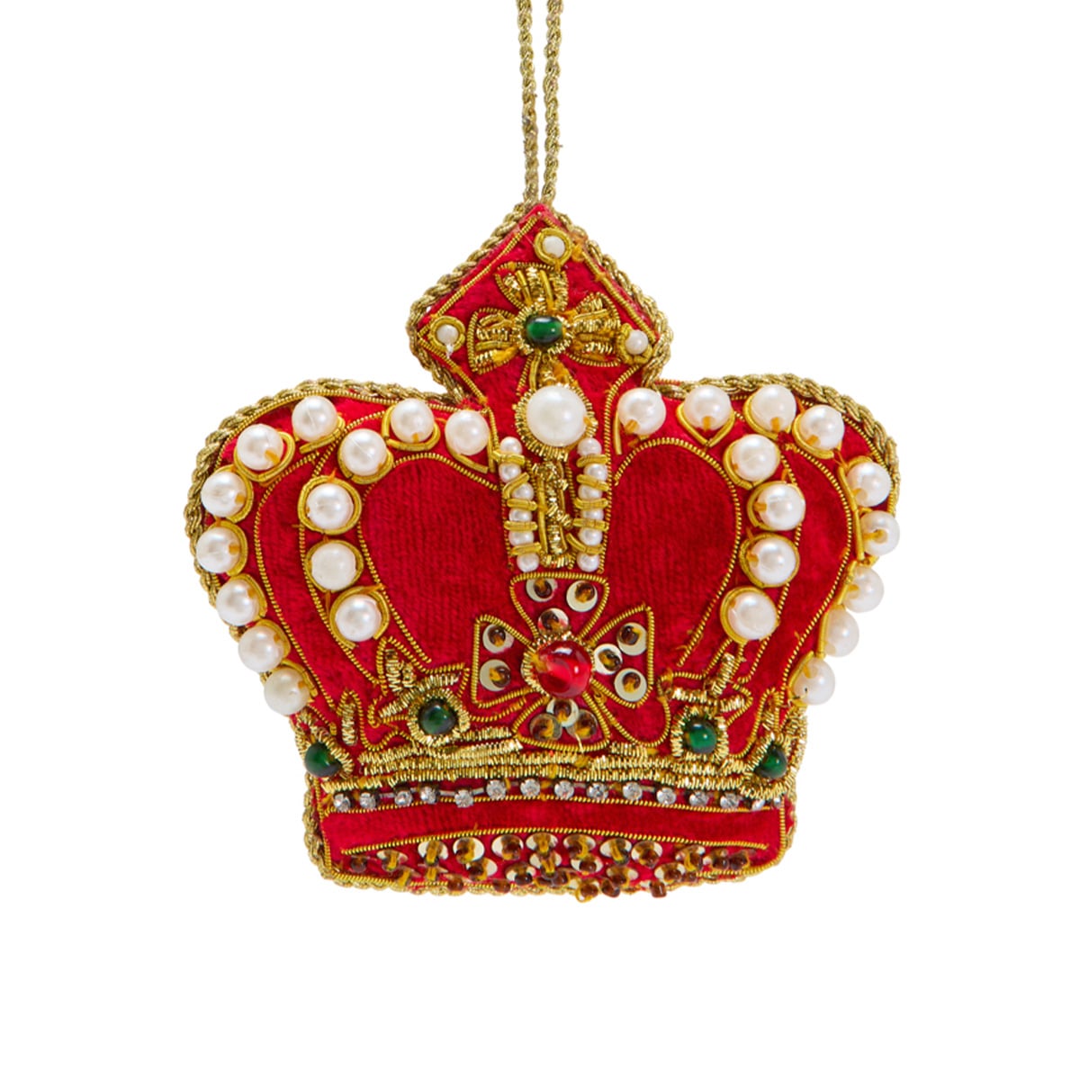 Crown embroidered decoration
