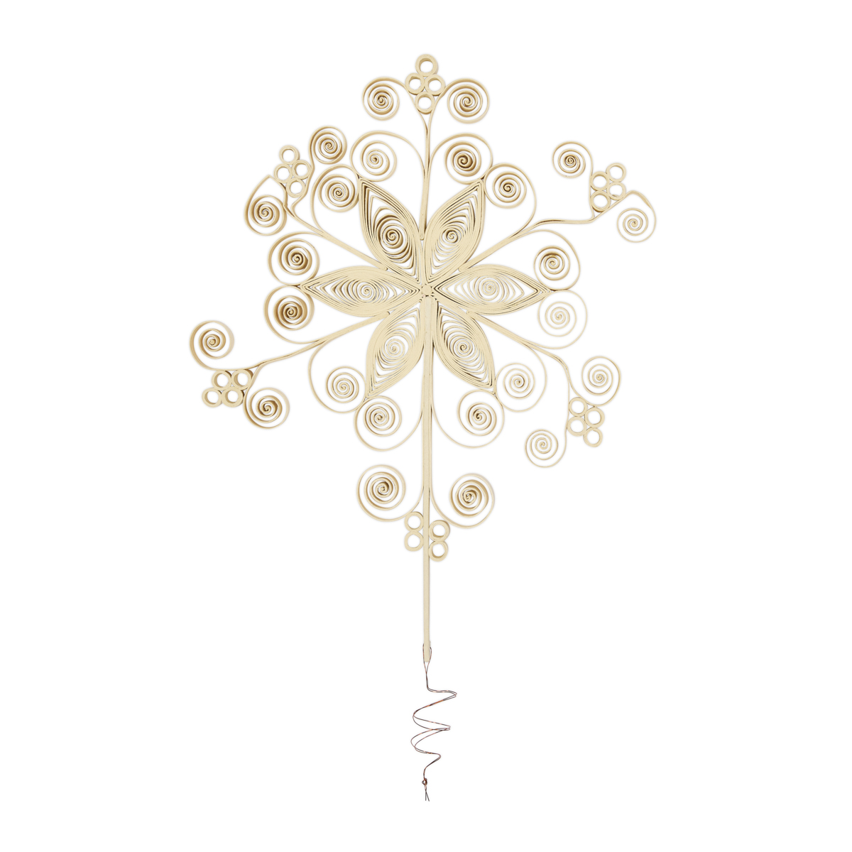 Quilled paper star Christmas tree topper