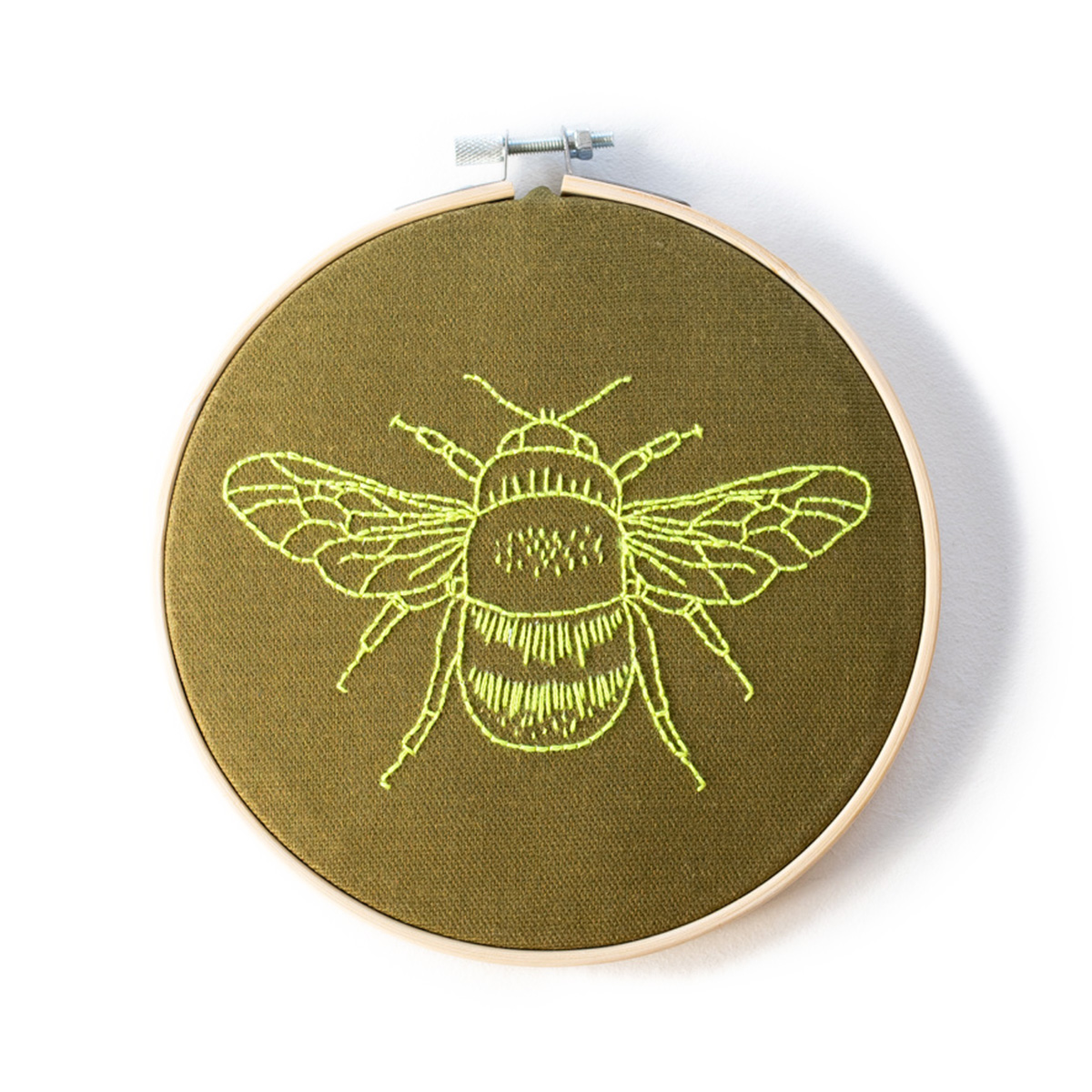 Bumble Bee hoop embroidery kit
