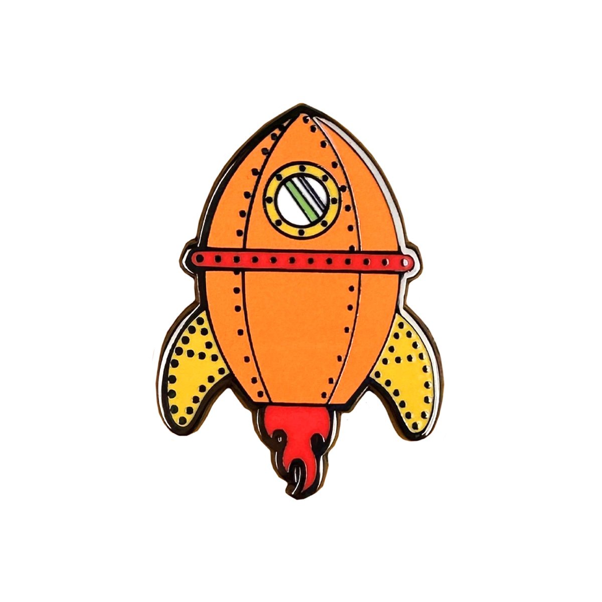 Rocket pin badge