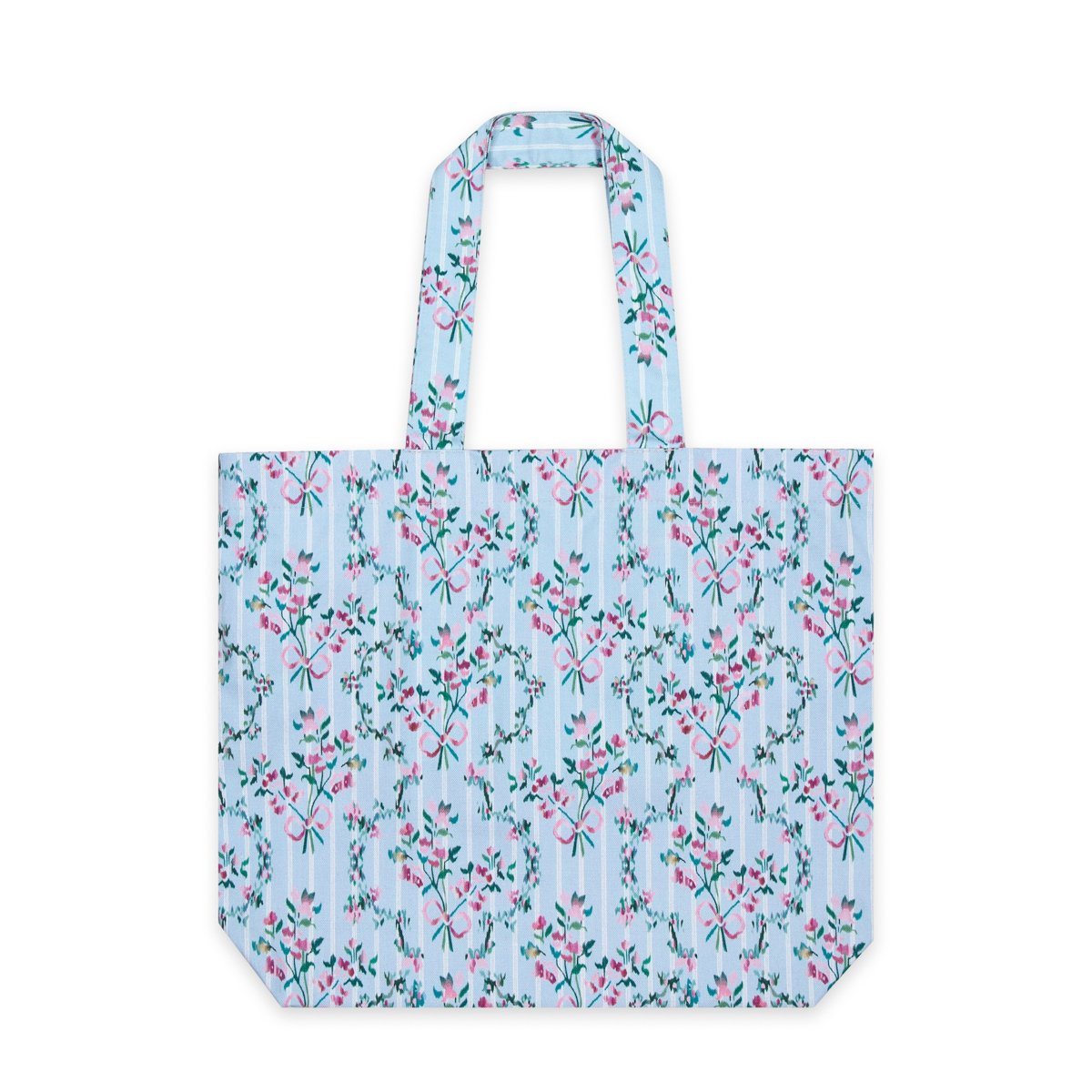 French Rococo large cotton tote bag